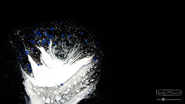 Black Hole Art - a white burst on a black background