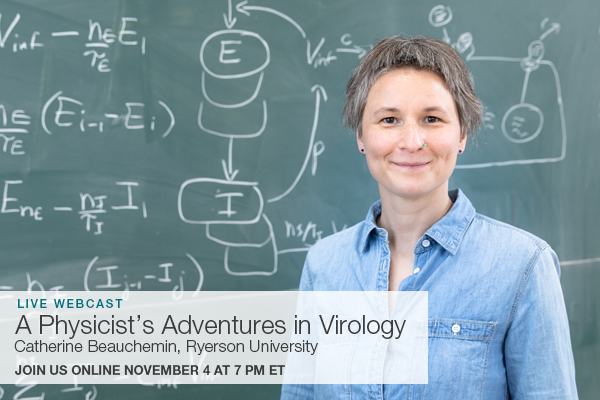 Join us online for A Physicist's Adventures in Virology